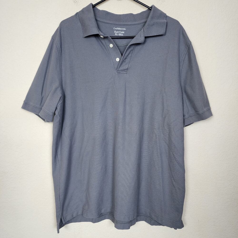Croft & Barrow Grey Gray XL Collared Polo Shirt